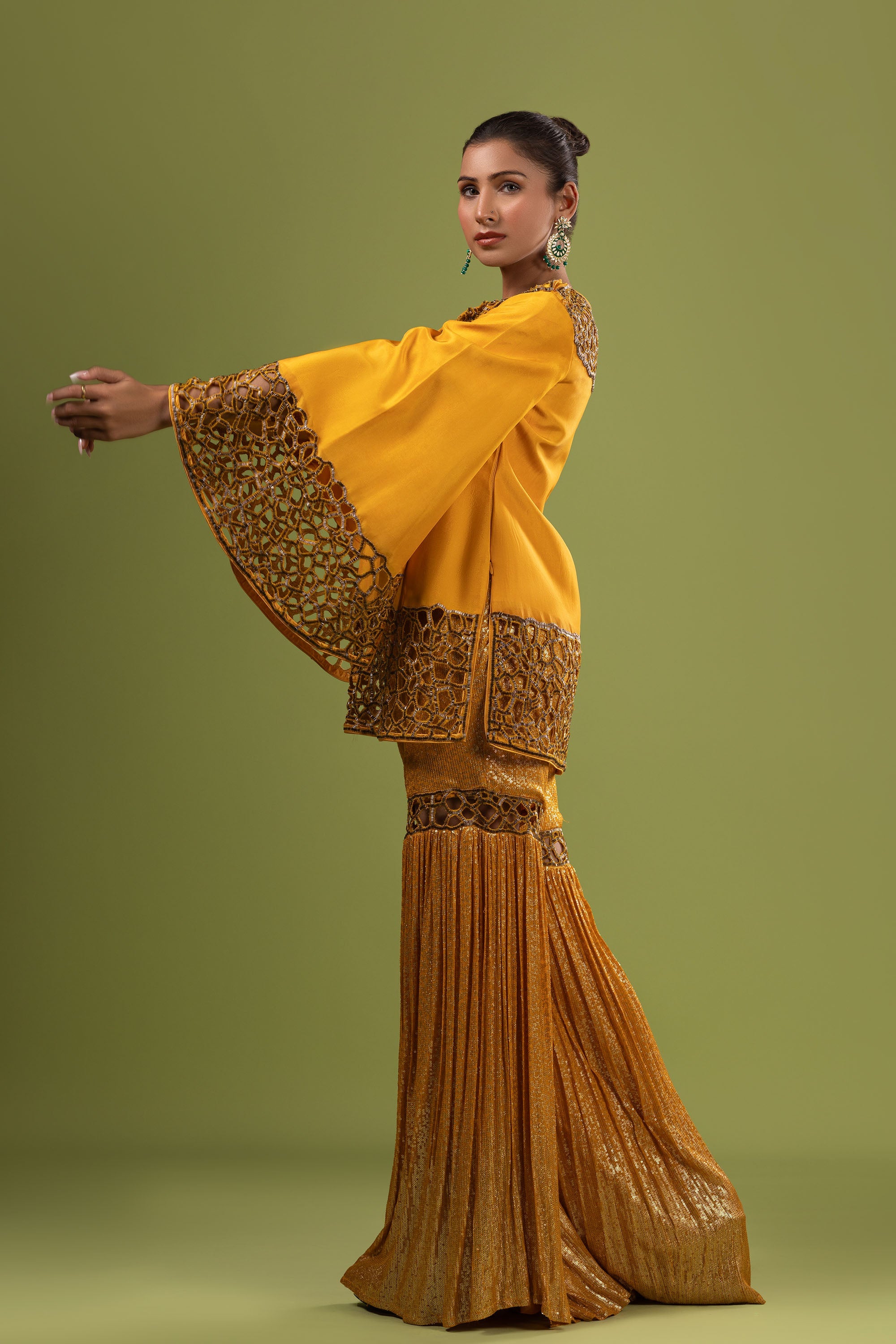 Georgette gharara with pants