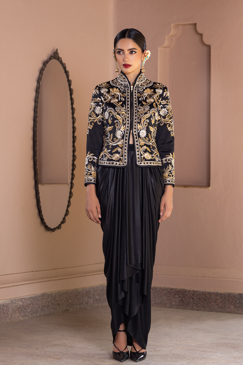 Shahi Sitaara Jacket & Drape Skirt Set