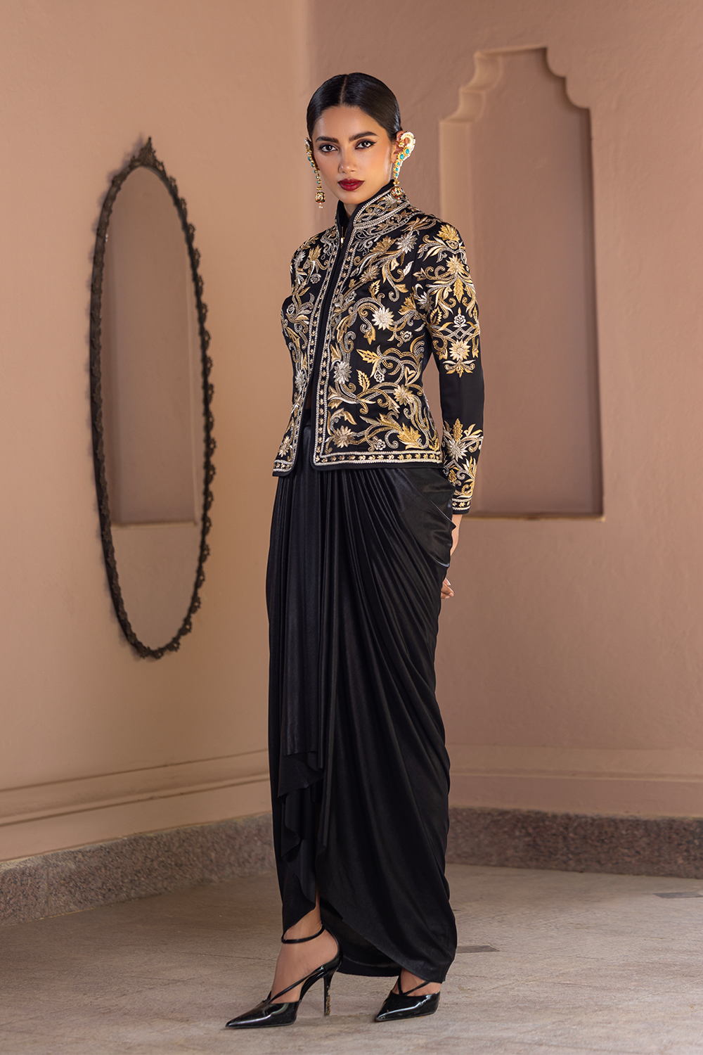 Shahi Sitaara Jacket & Drape Skirt Set