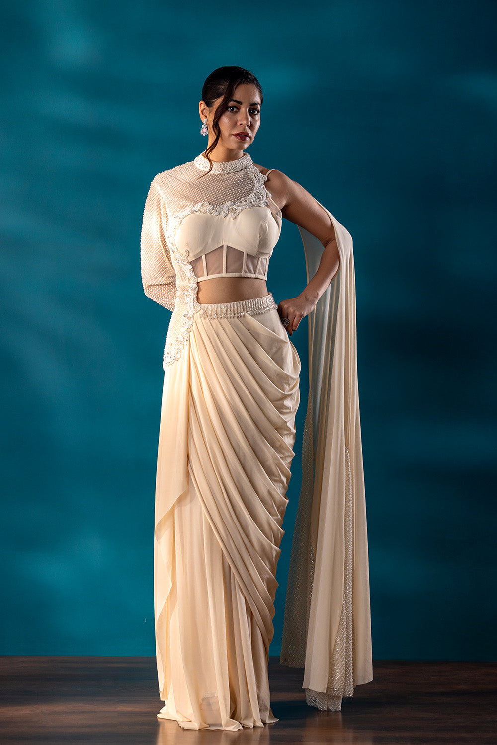 Swan Drape Saree