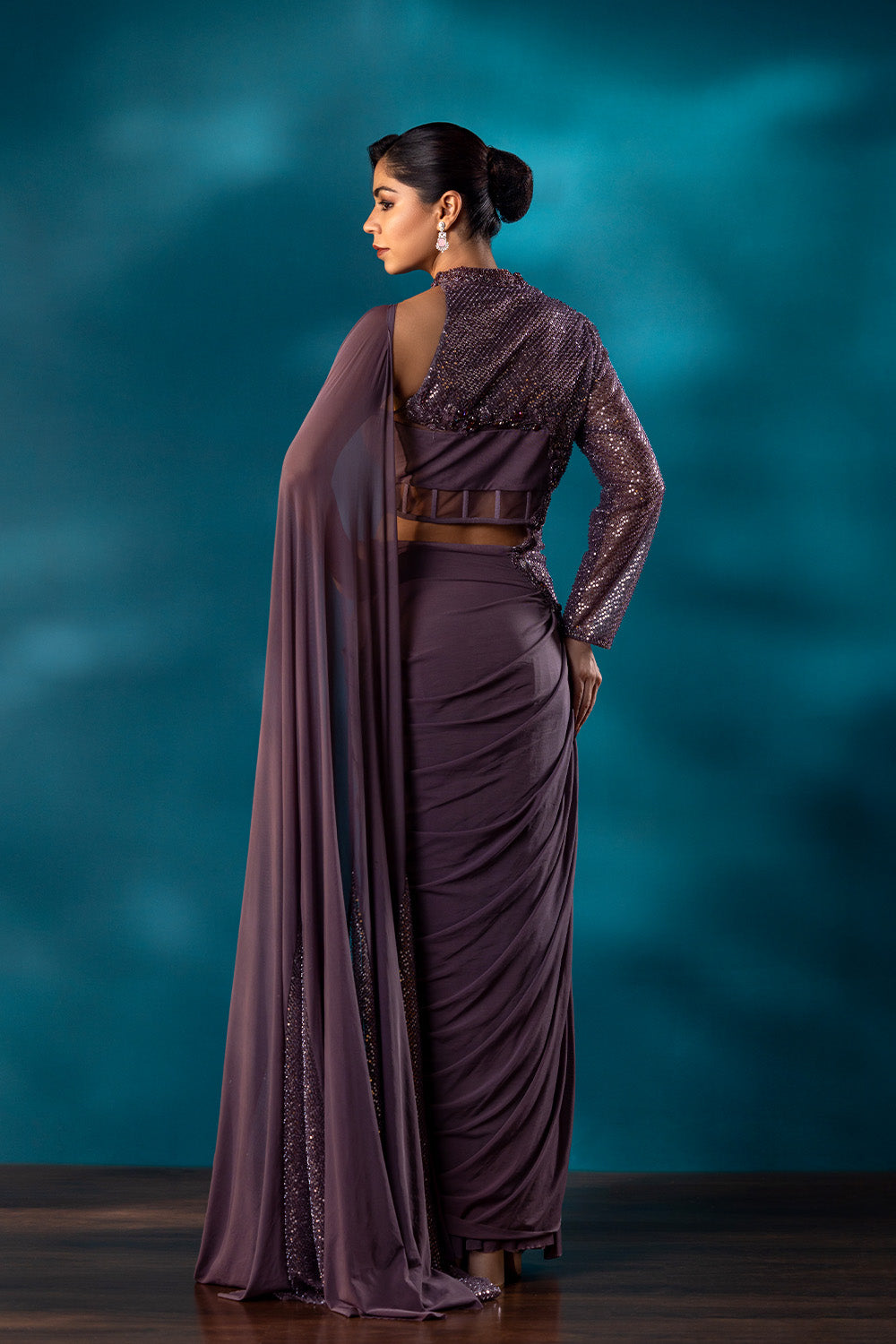 The Cobalt Drape Saree