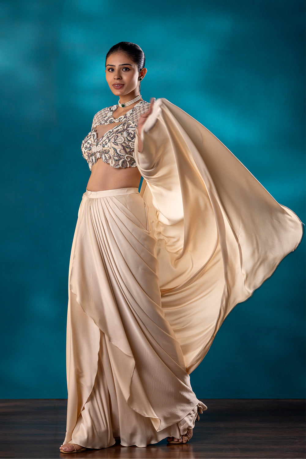 Regal Crown Drape Saree - Roop Vatika Official