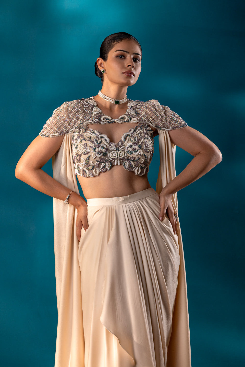 Regal Crown Drape Saree - Roop Vatika Official