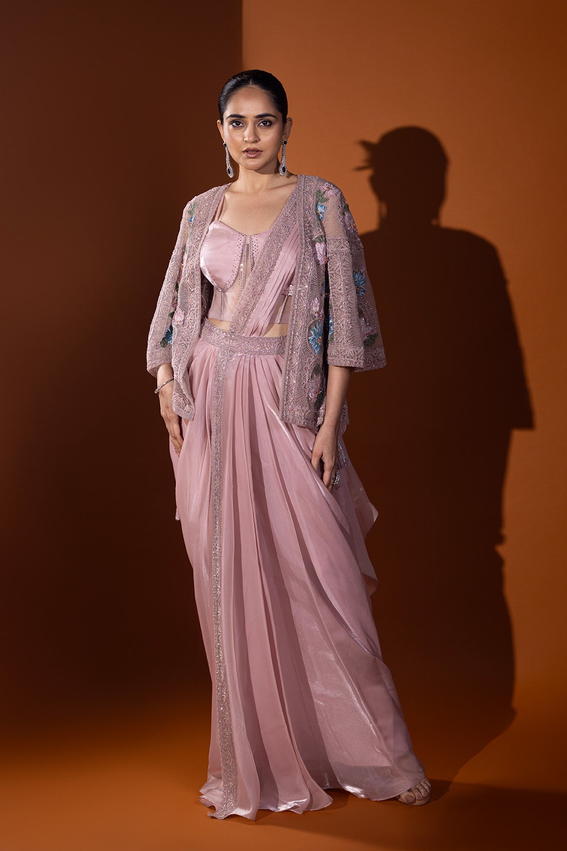 Noorani Drape saree with jacket set