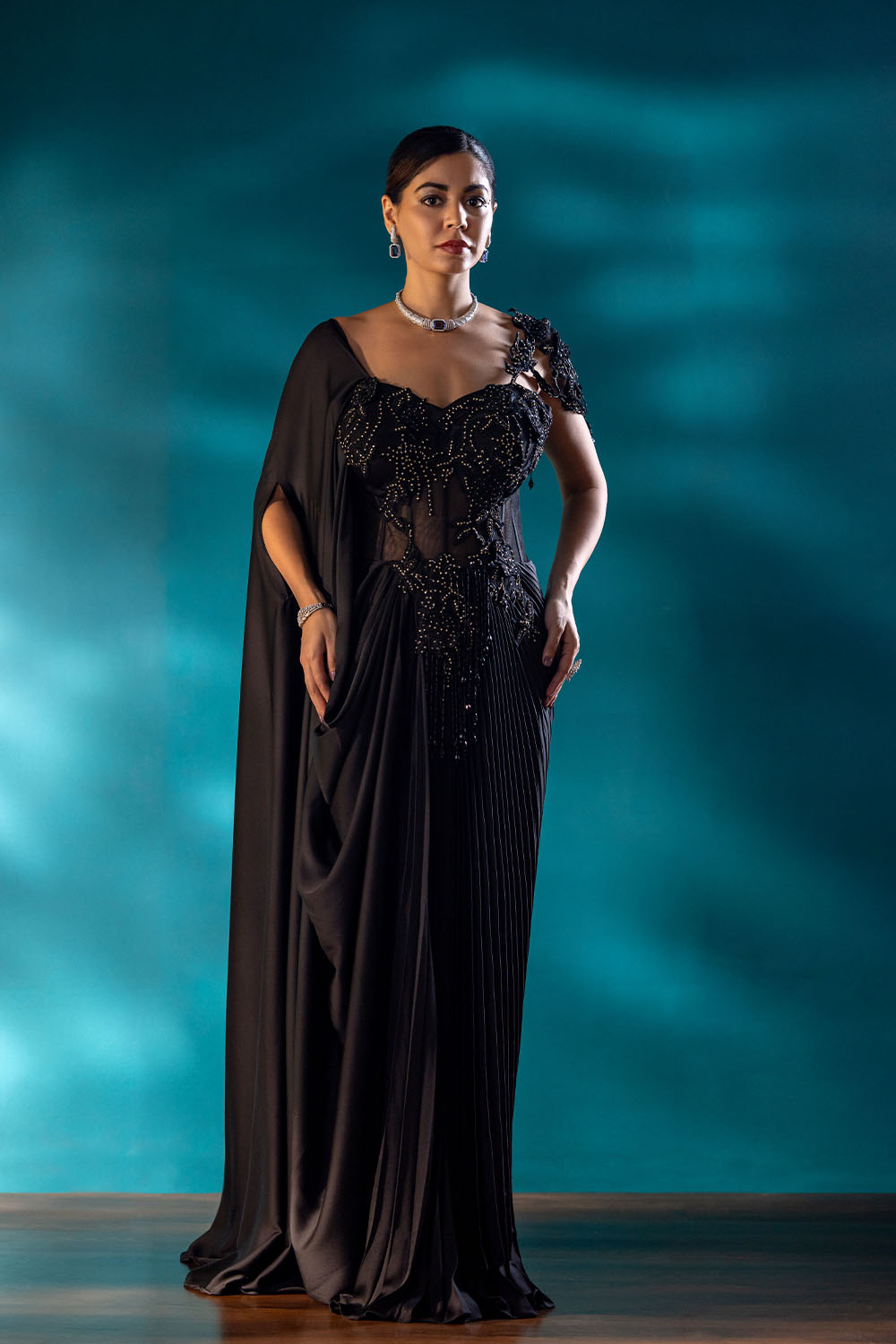 Black Empress Drape Saree