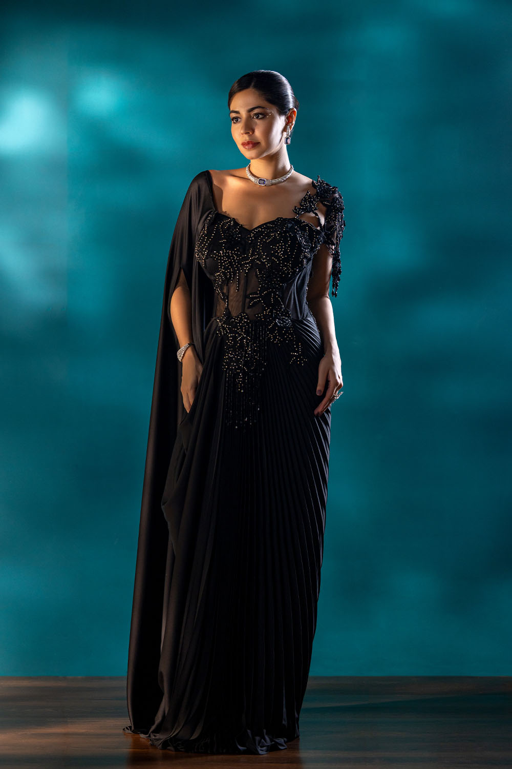 Black Empress Drape Saree