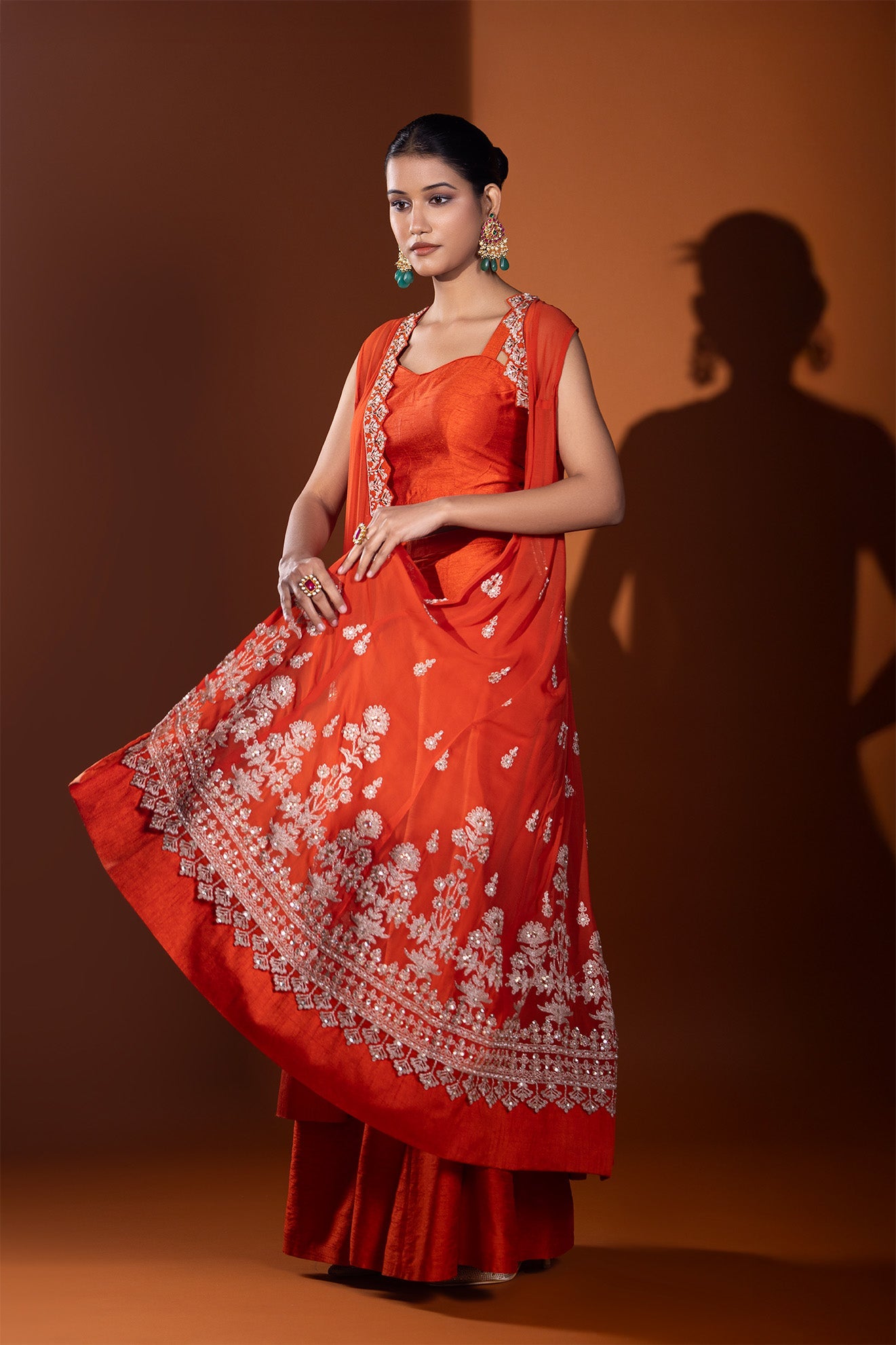 Surkh Afsanah Sharara Set