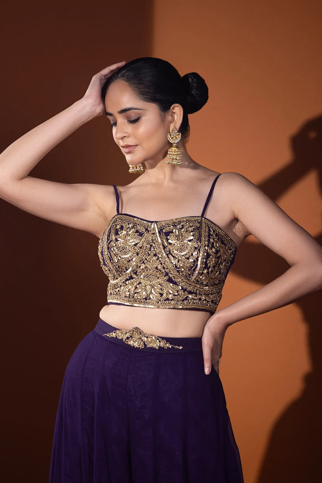 Feroza Gul Crop top & Skirt set