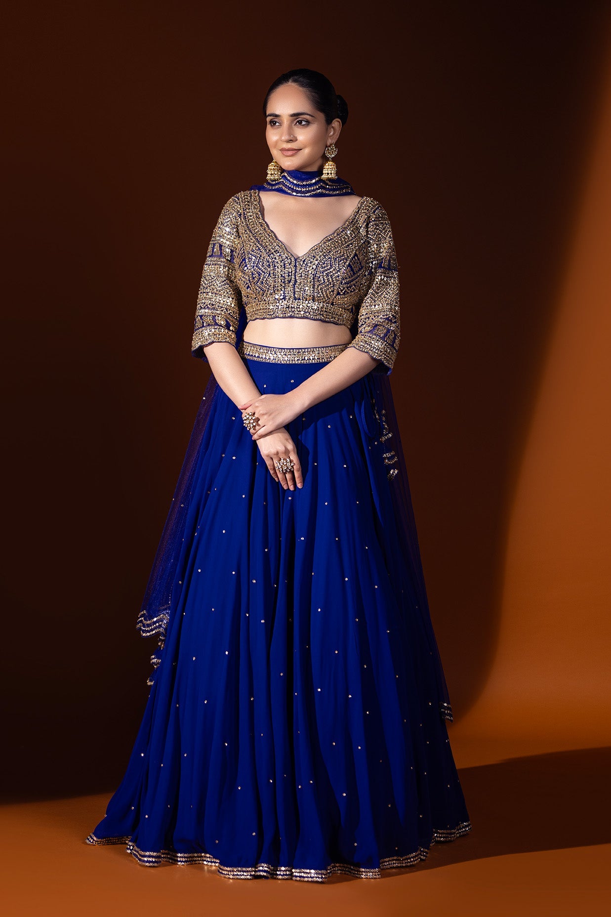 Shahnoor Crop top & Skirt Set