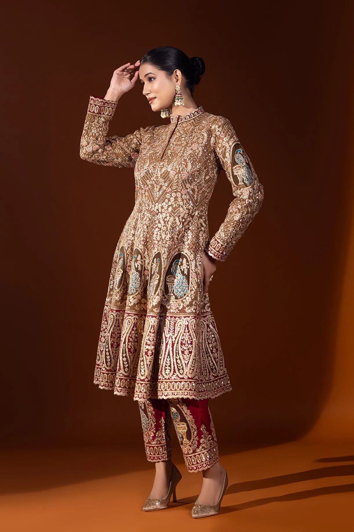 Sunehri Jahan Anarkali ensemble