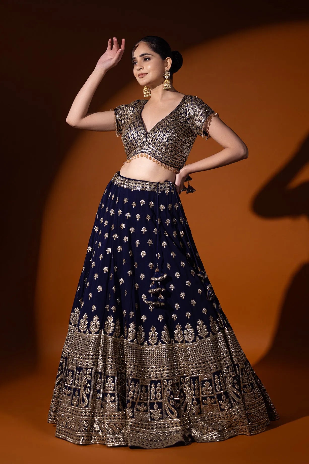 Gulrukh Crop top & skirt set