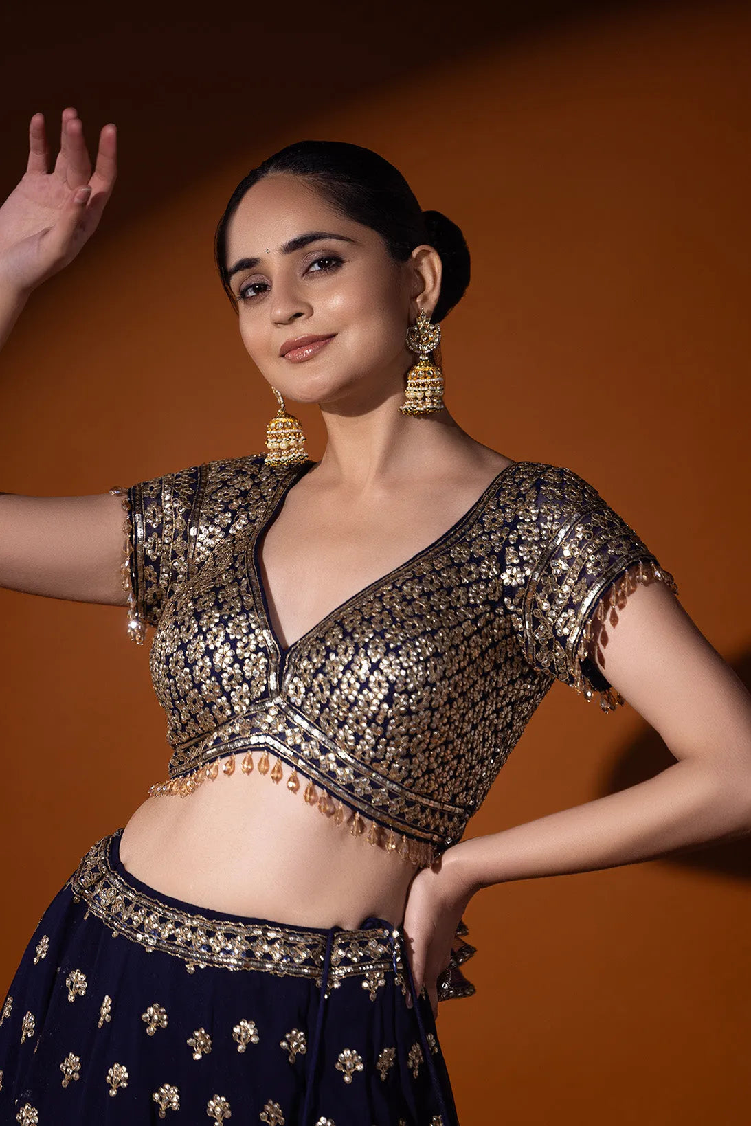 Gulrukh Crop top & skirt set