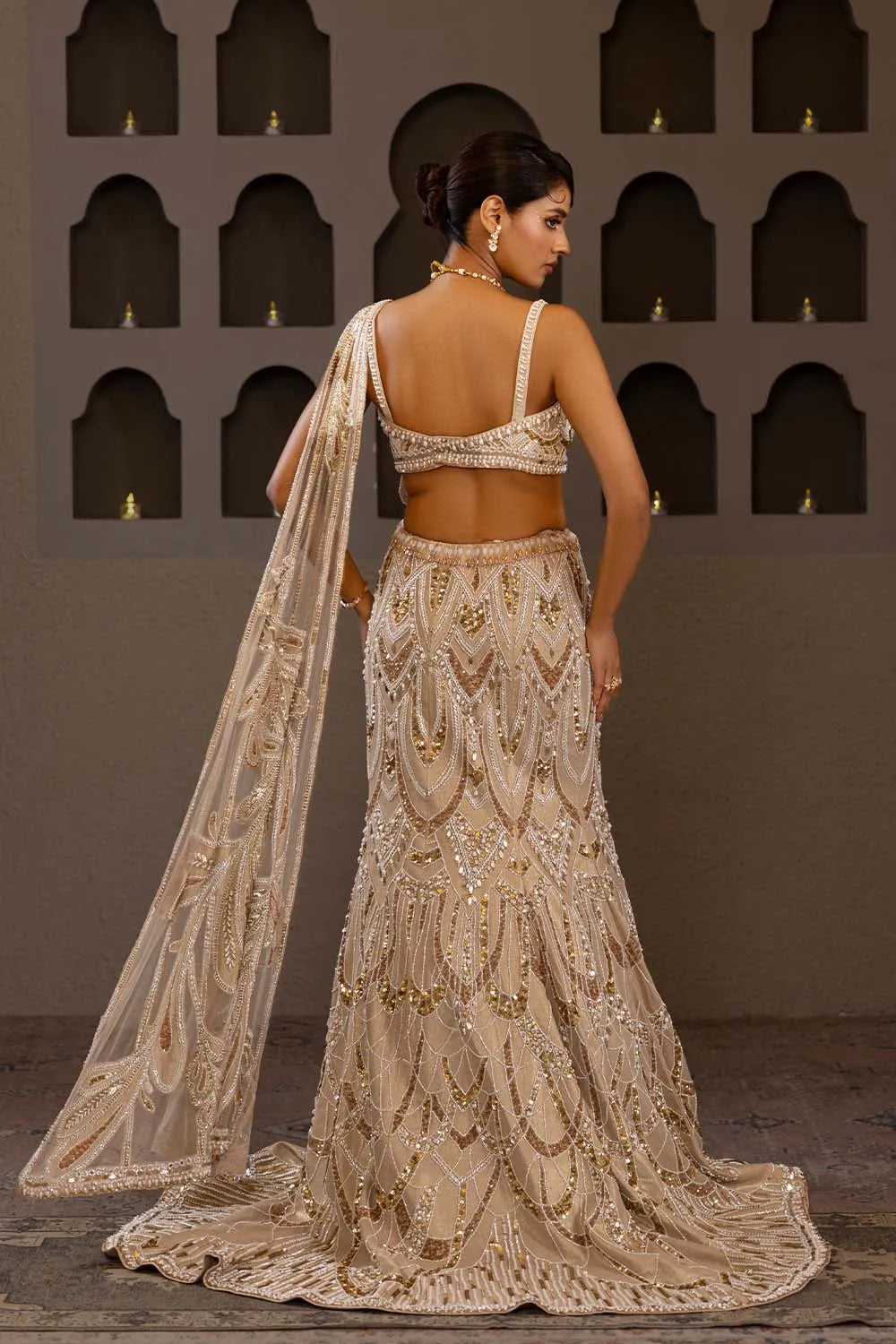 Noor-e-Kanak Fishcut Lehenga Set