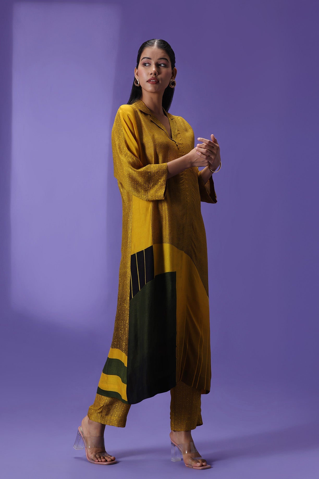 Golden Mirage Long Kaftan set