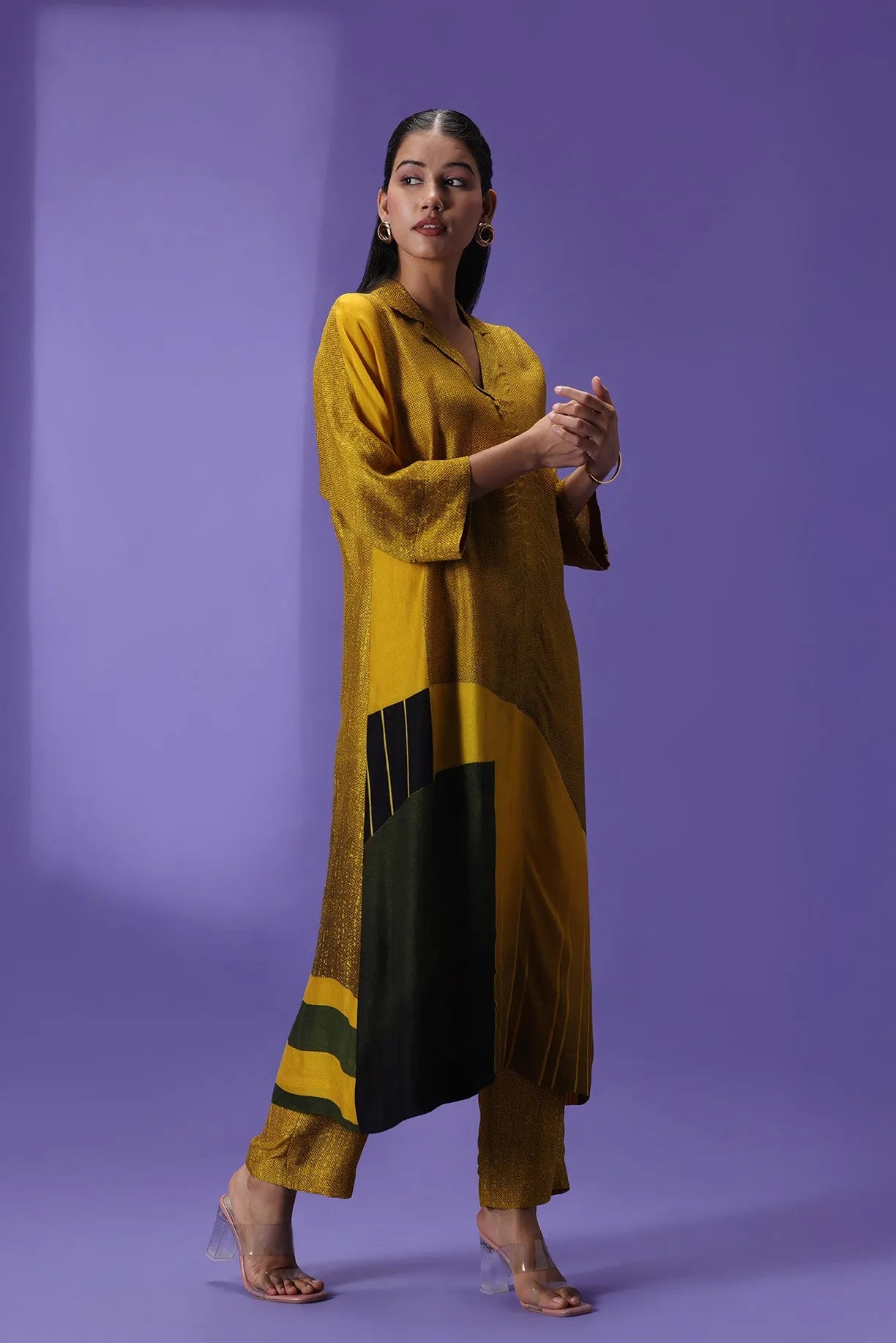 Golden Mirage Long Kaftan set