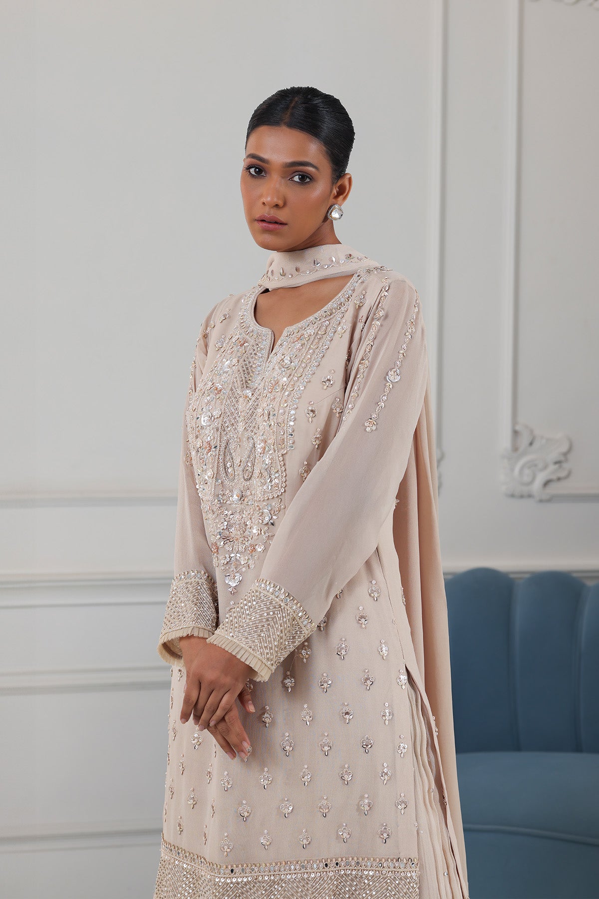 Gold Dust Sharara Set