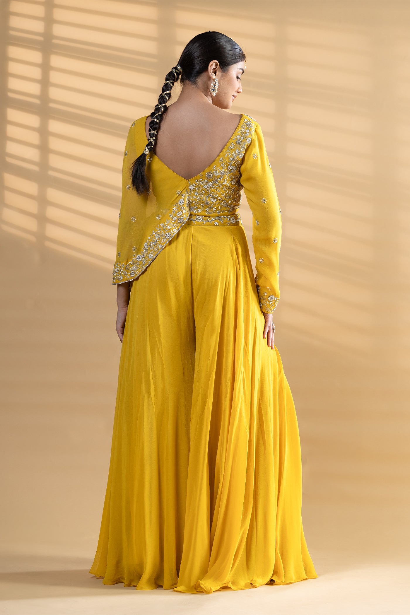 Diya Anarkali with cape set