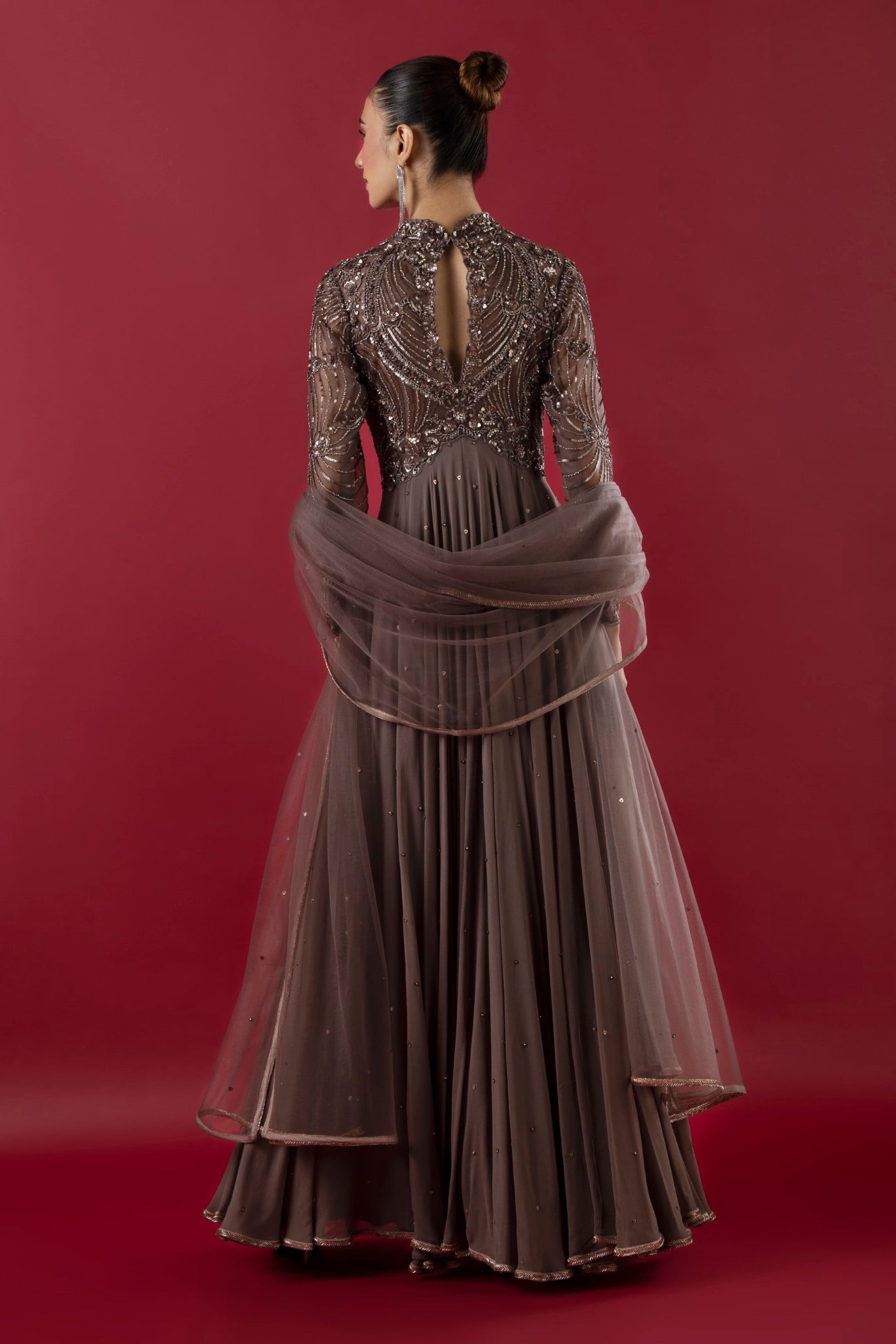 Mouse Anarkali Suit With Dupatta