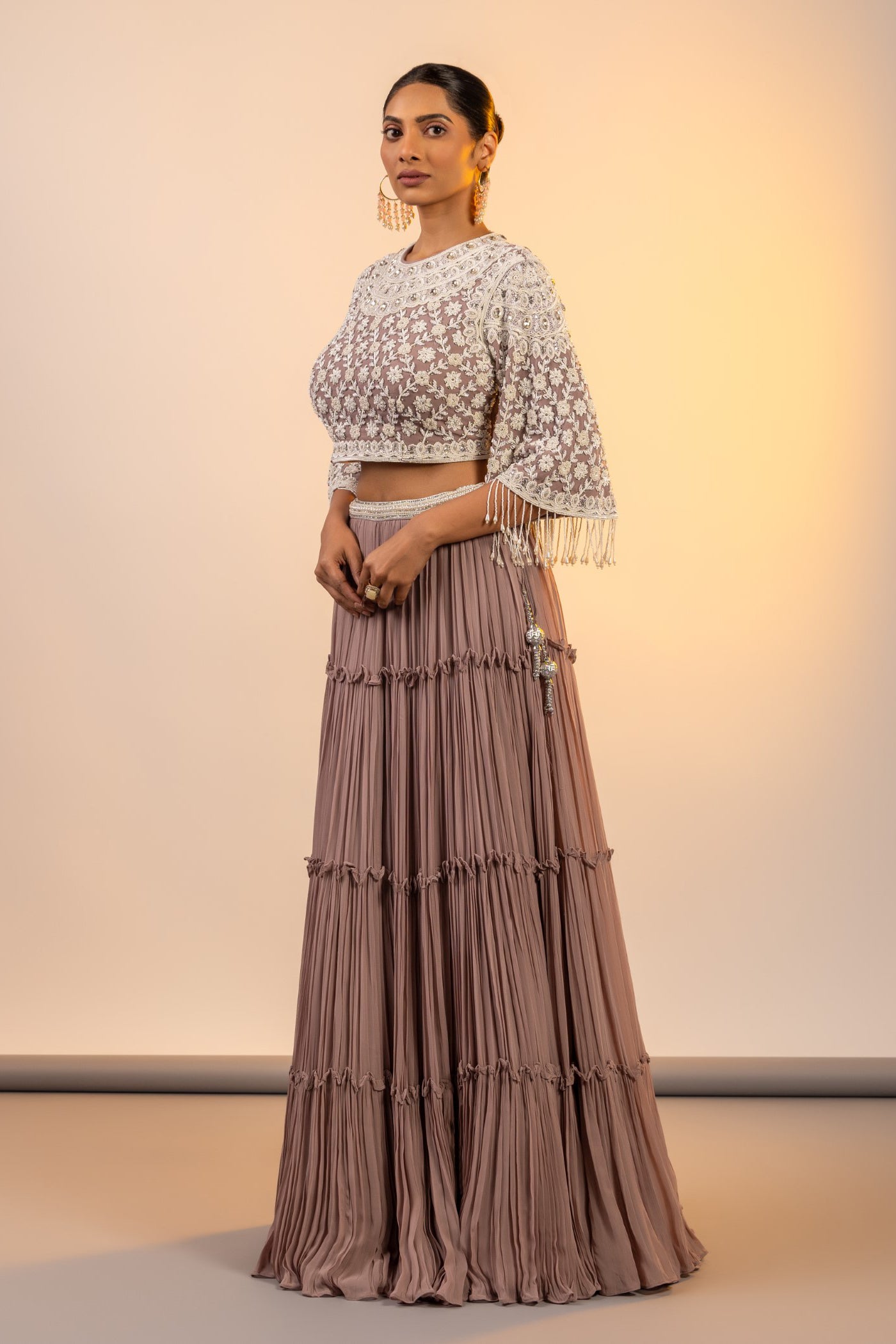 Blush poth dana crop top and skirt
