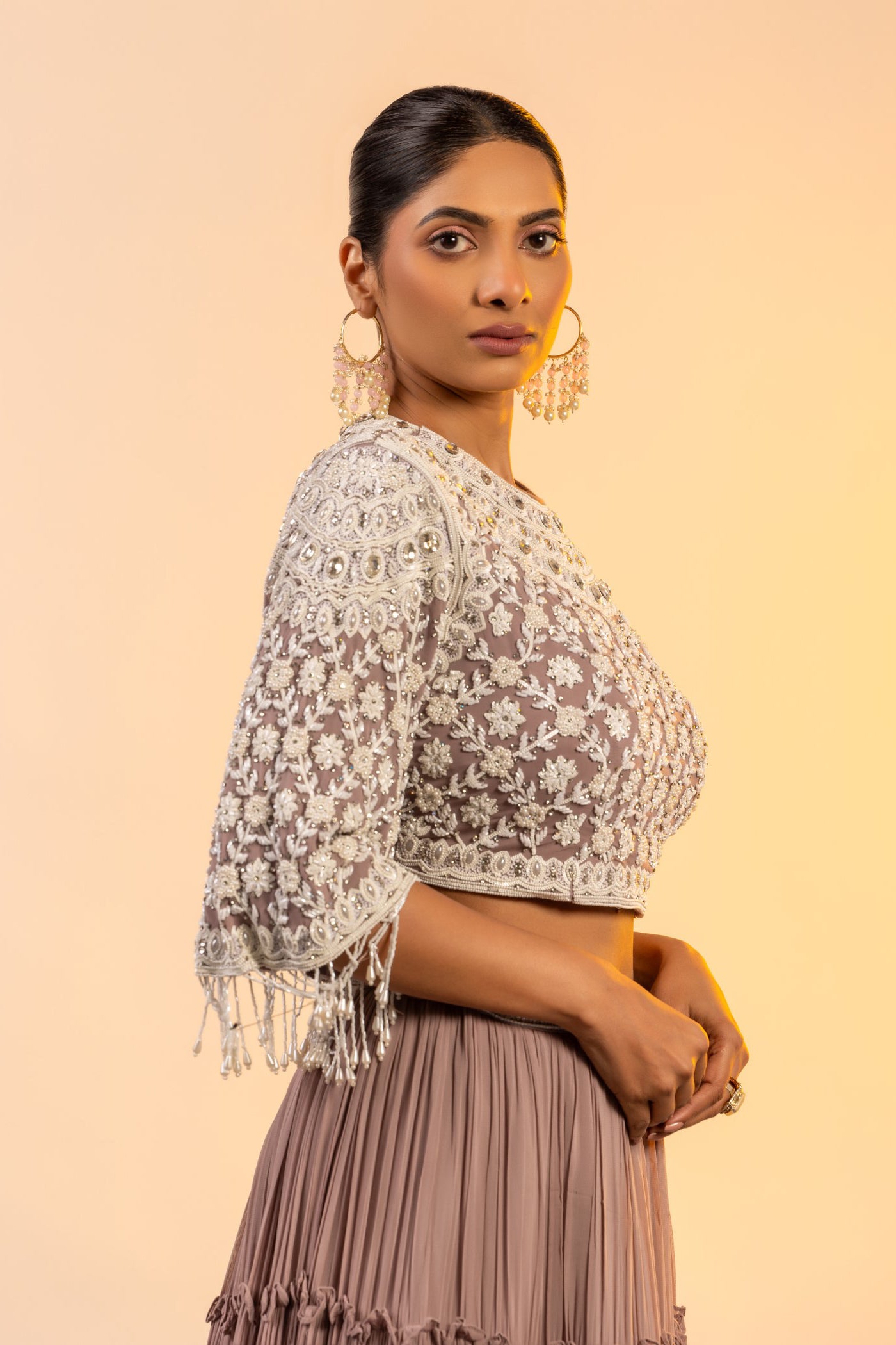 Blush poth dana crop top and skirt