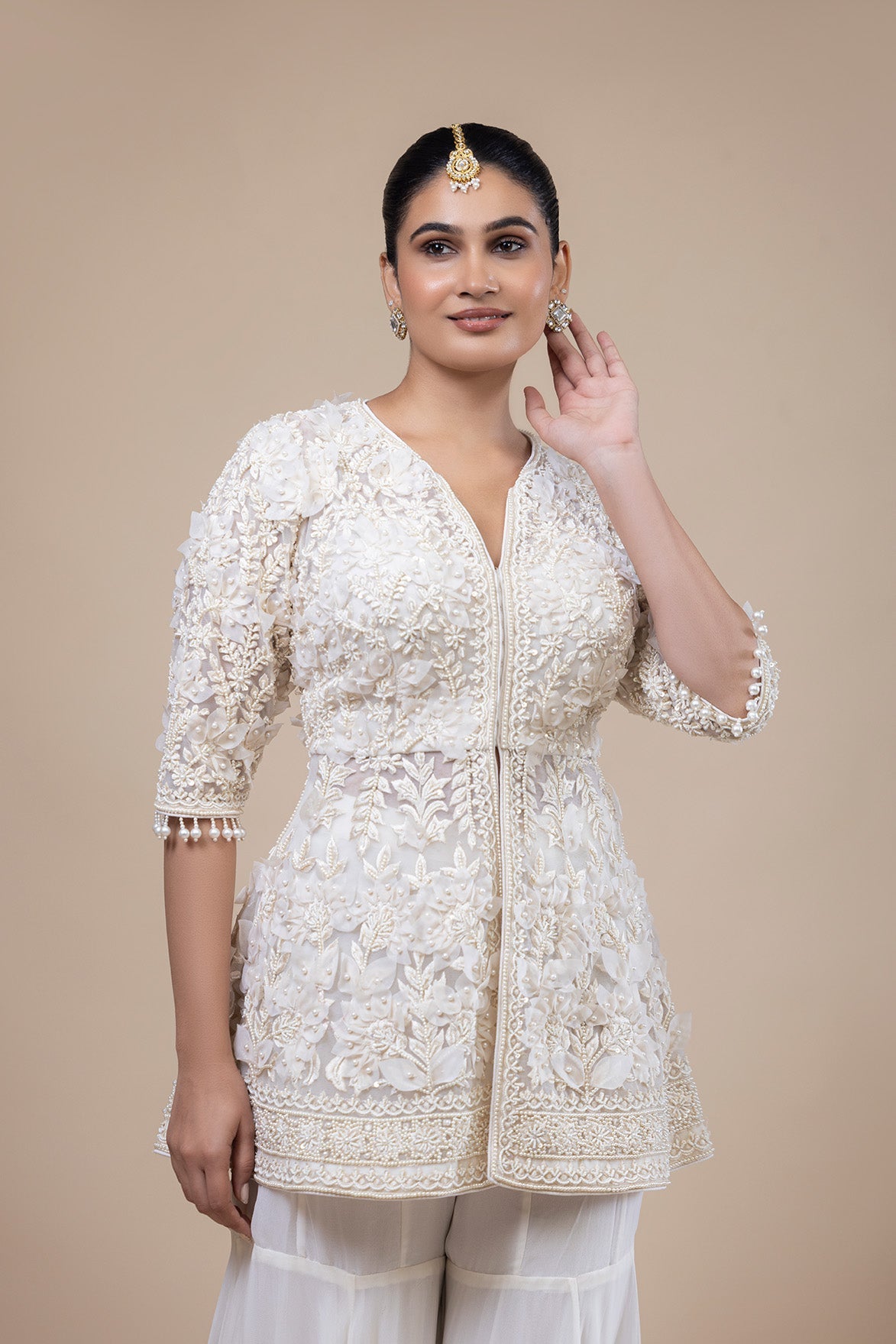 Pearl Blossom Gharara Set