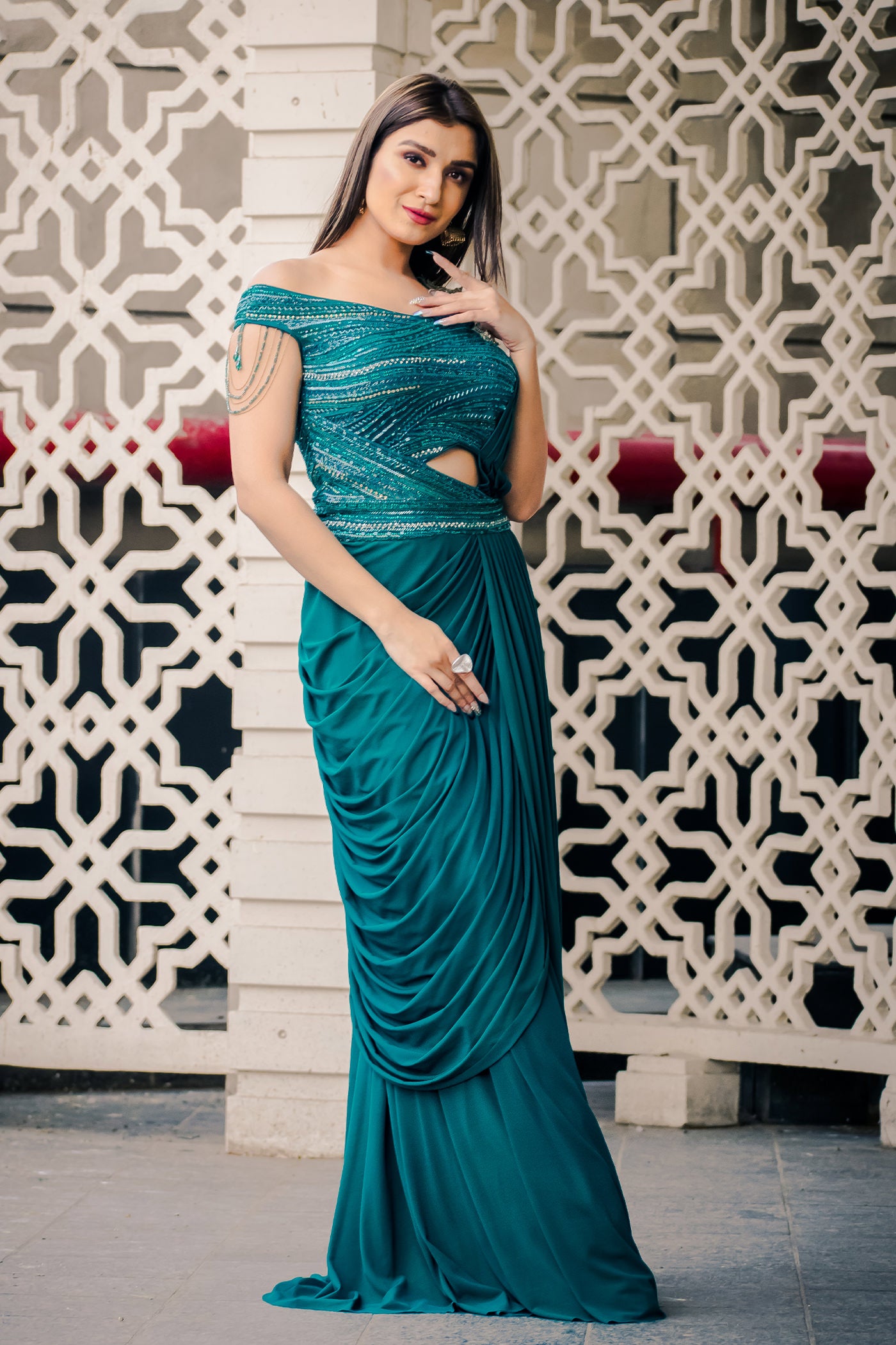 Shefali Bagga in Fiona Drape Saree