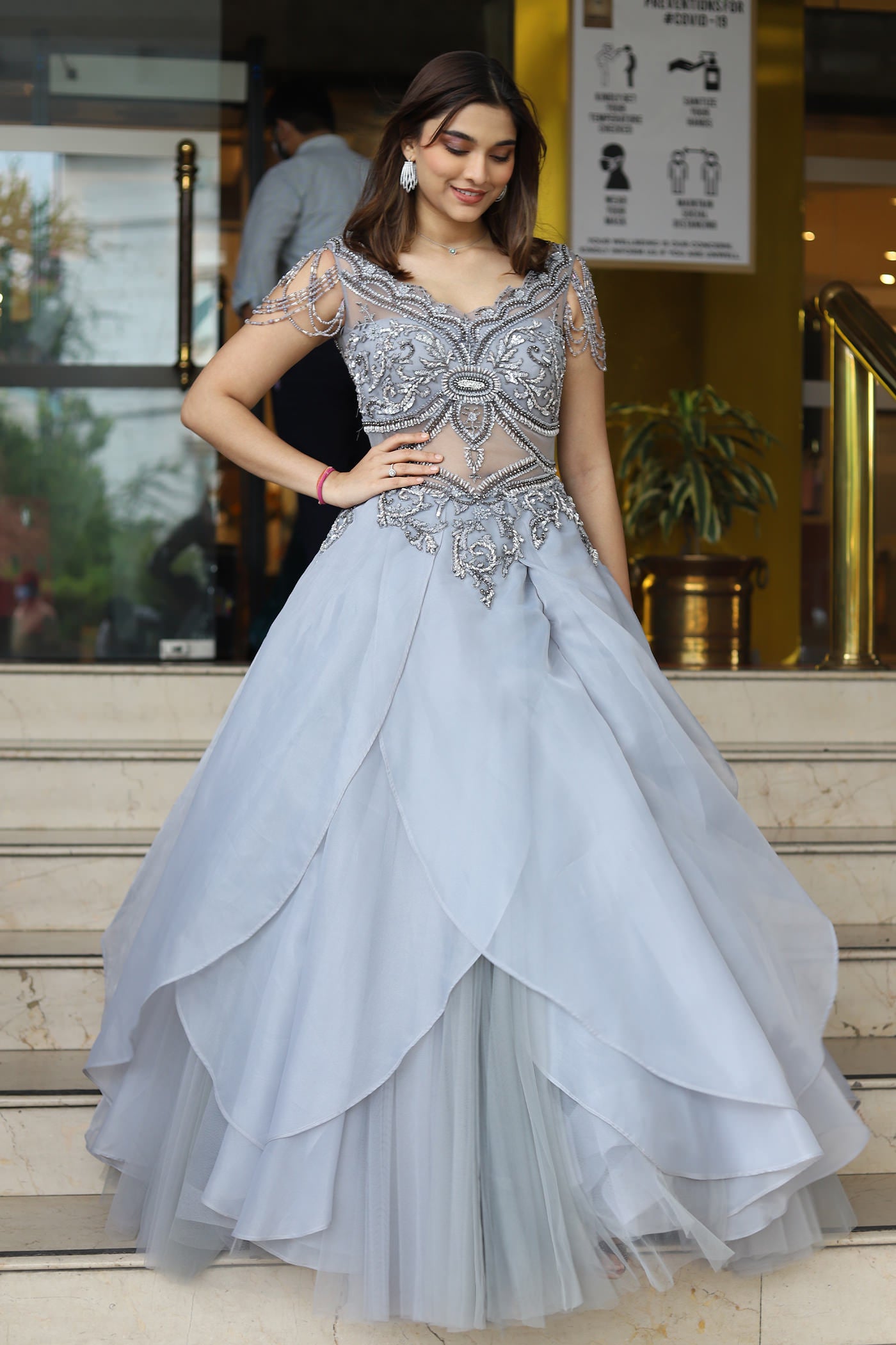 Saiee Manjrekar in Sophie Organza Gown