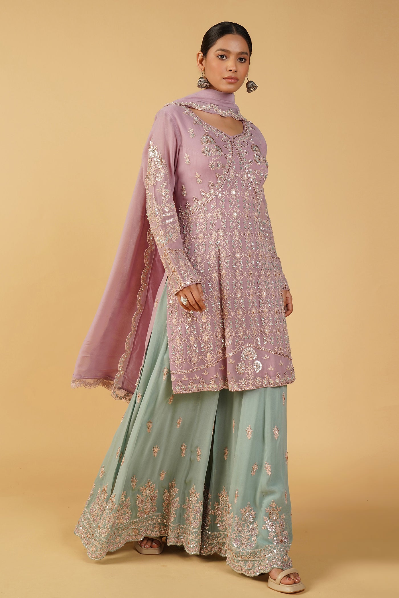 Azmaish Saight Shirt With Sharara