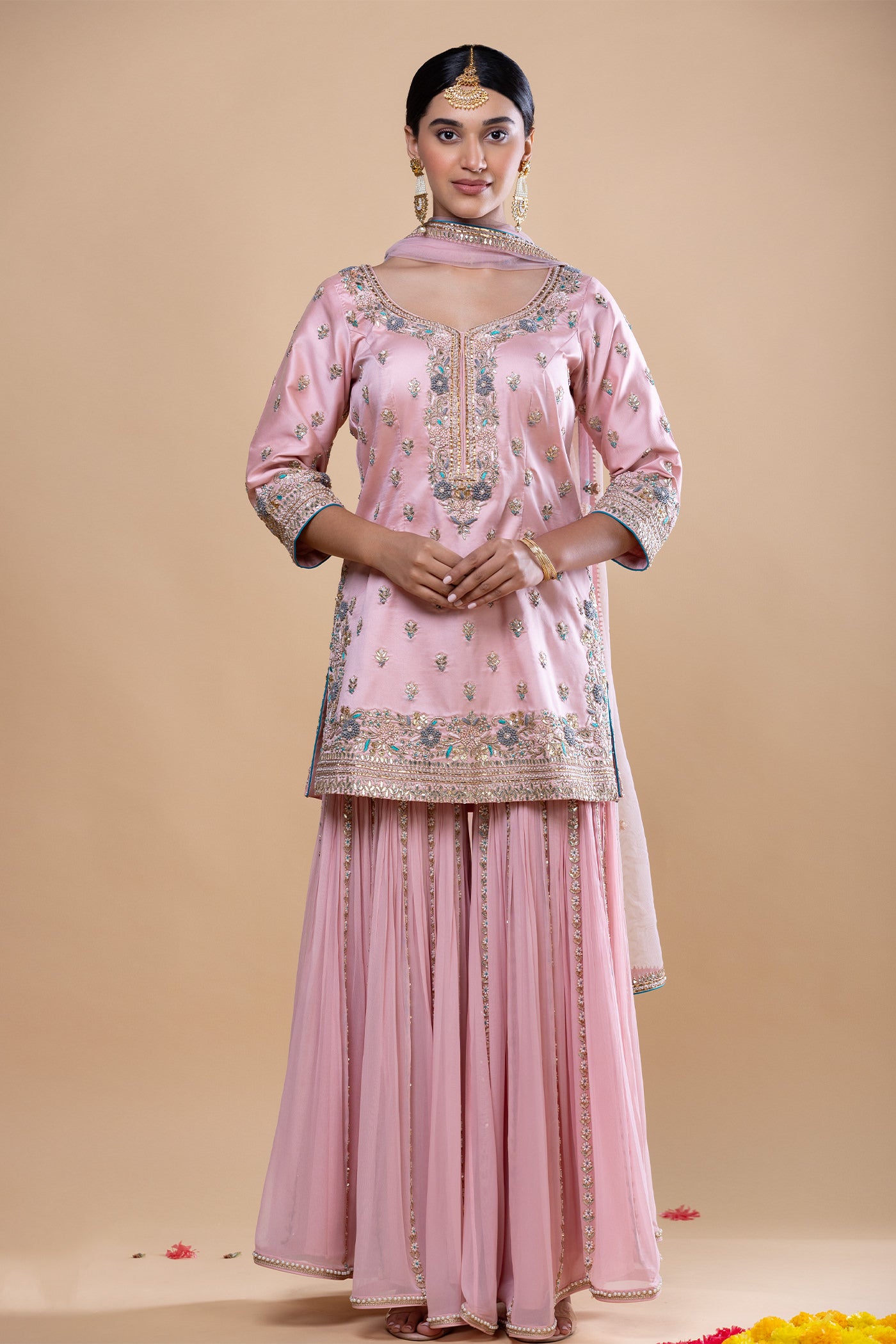 Gulabee Gharara Set