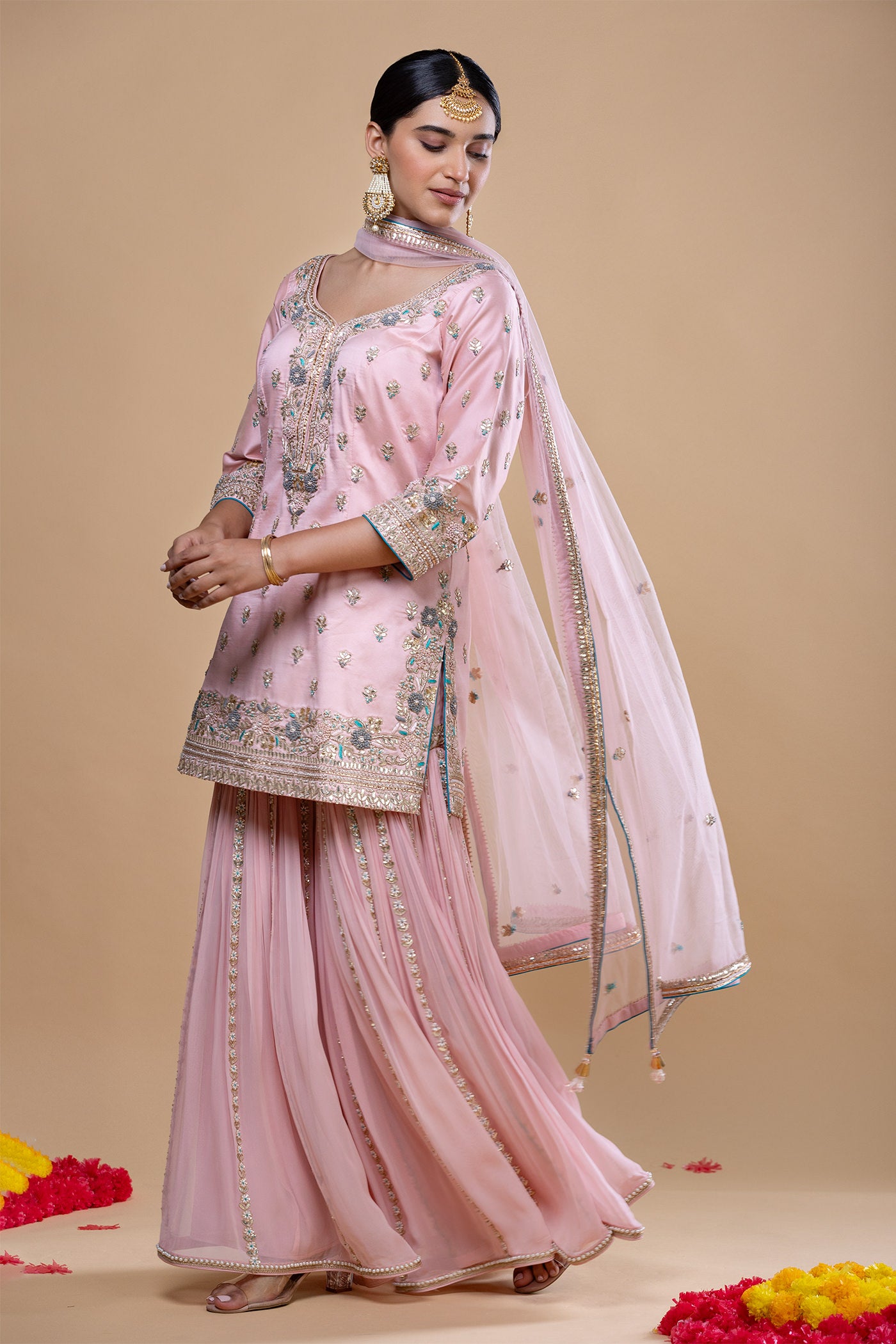 Gulabee Gharara Set