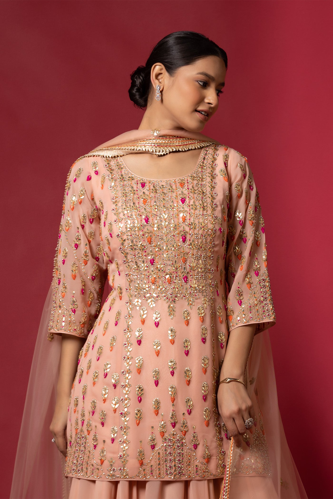 Asma Short Sharara With Jacket