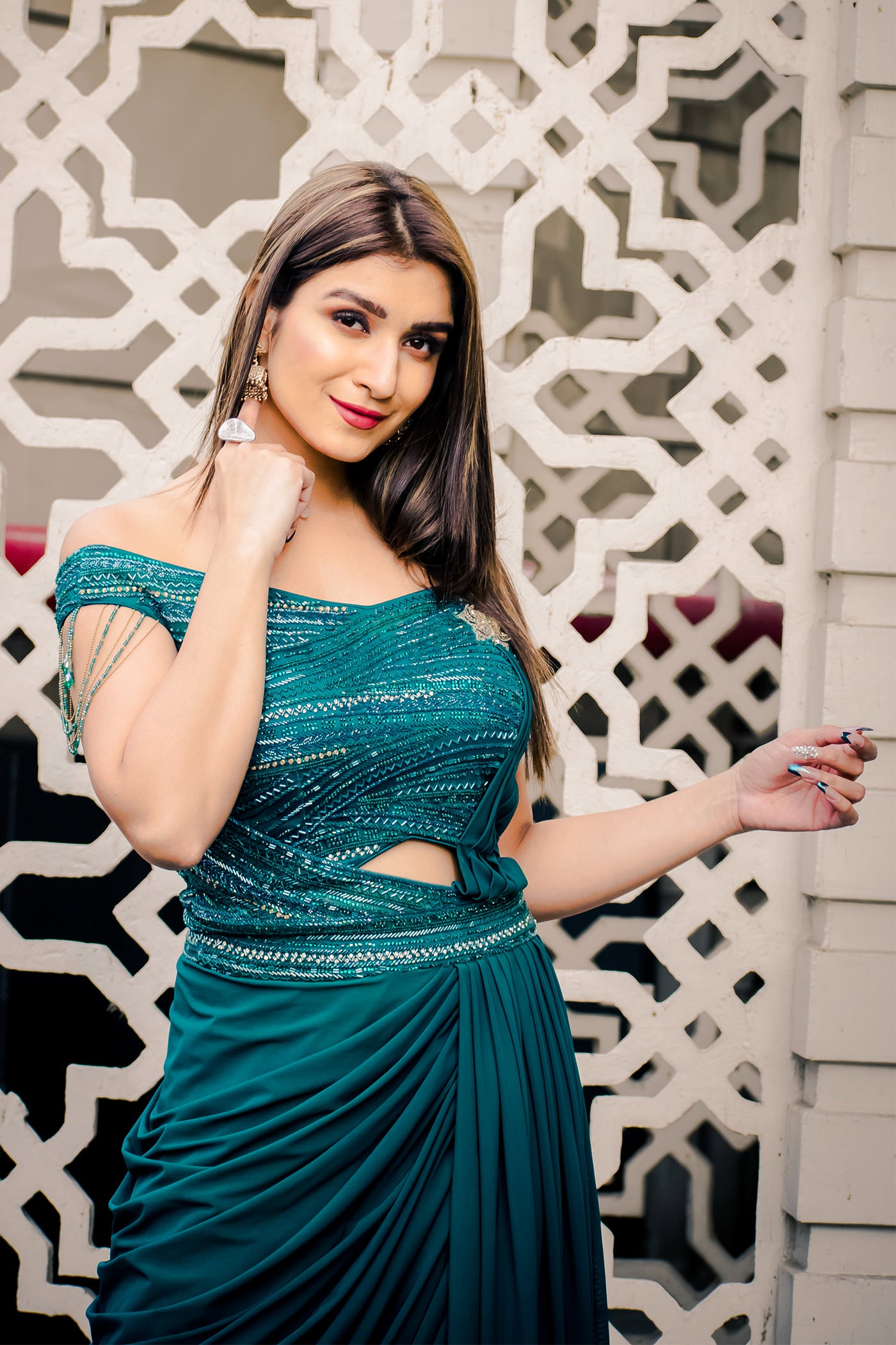 Shefali Bagga in Fiona Drape Saree