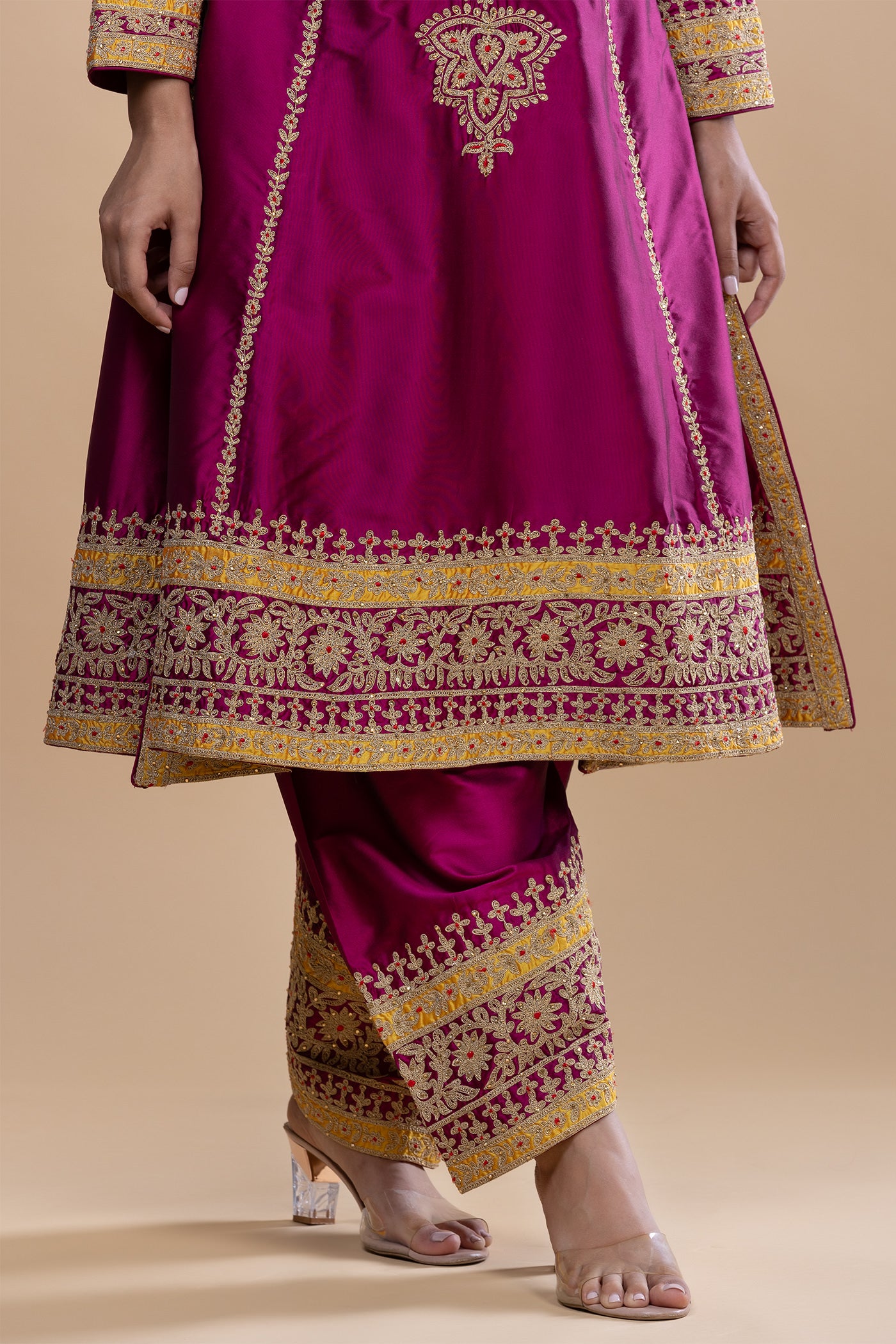 Hoor Wine Salwar Kameez