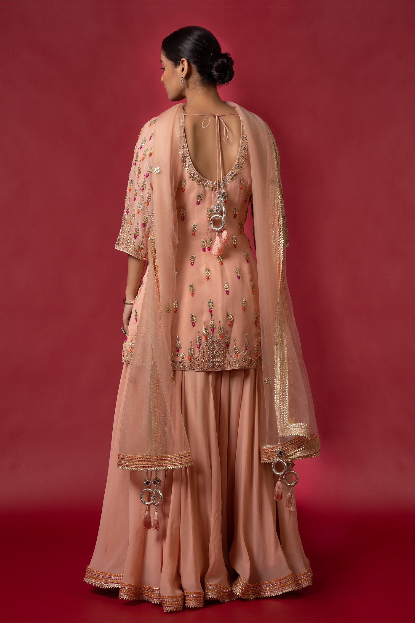 Asma Short Sharara With Jacket