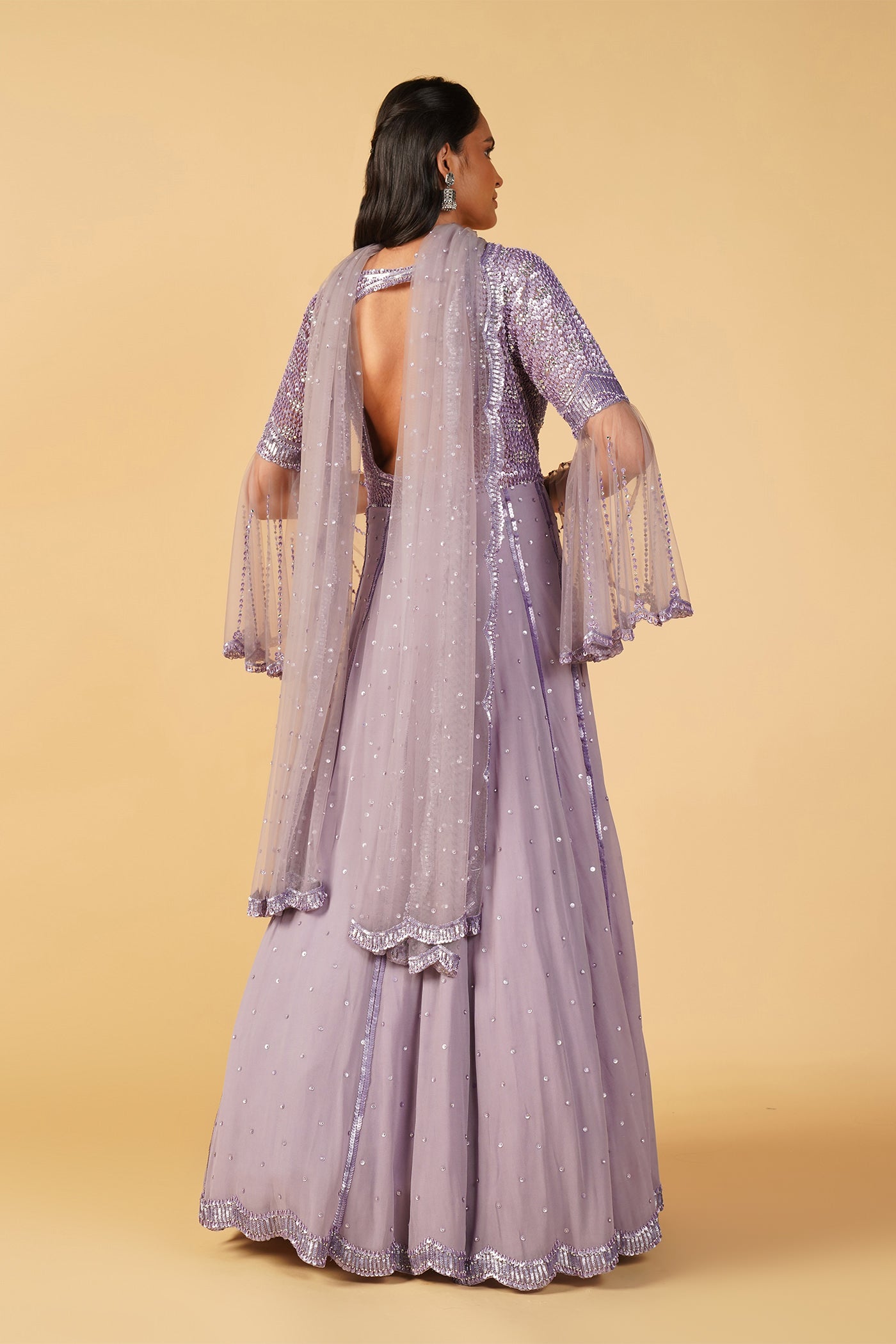Breezy Lavender Green Anarkali