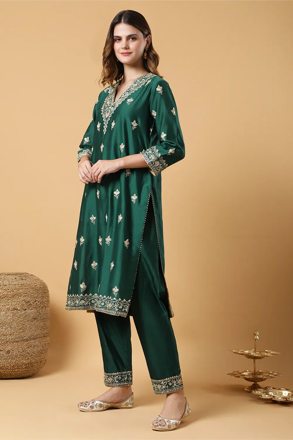 Panna Noor Kurta & pant set - Roop Vatika Official