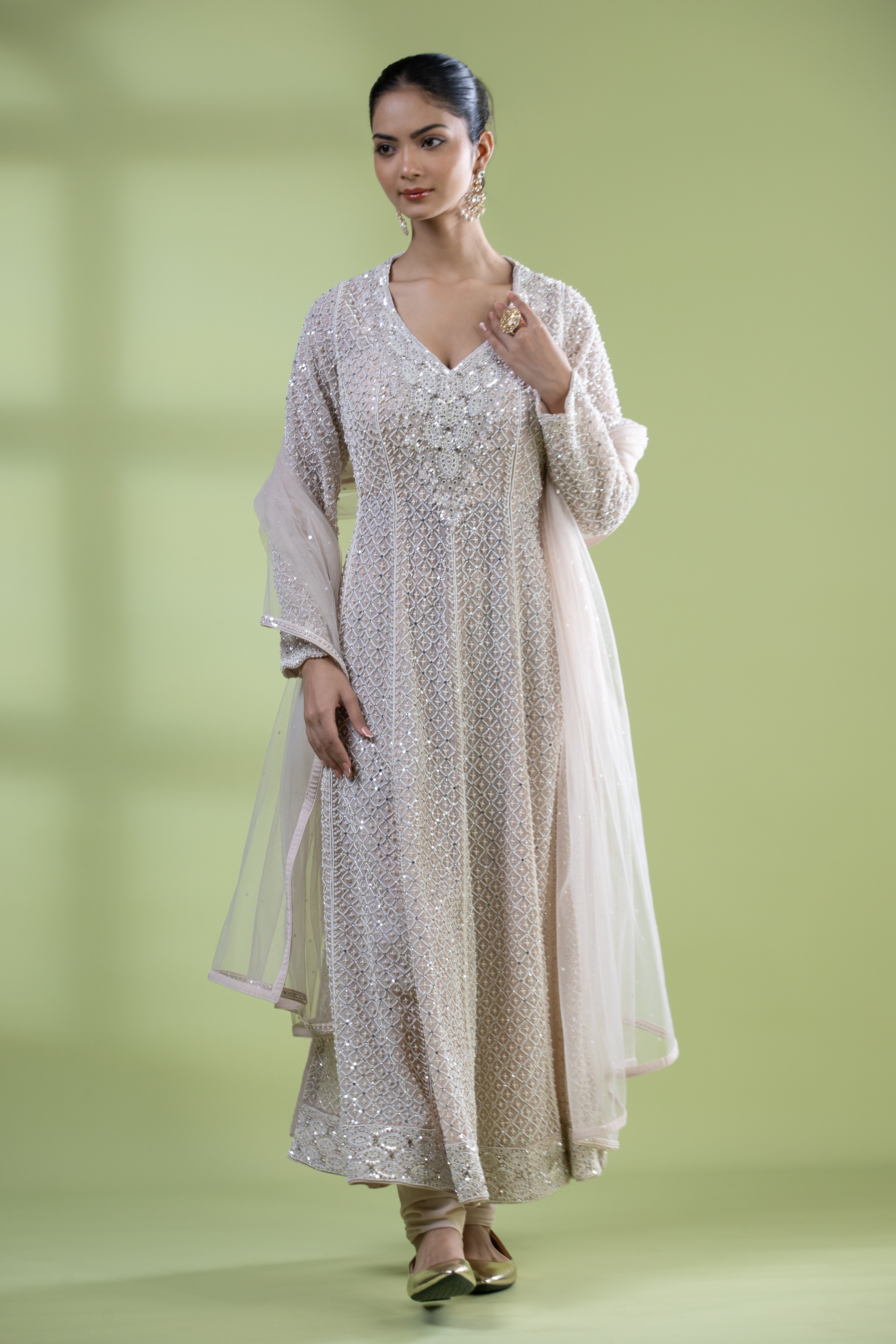 Blush Pink Cape Suit Set