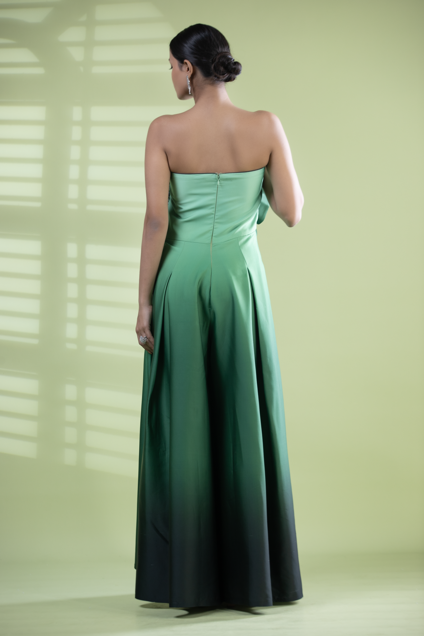 Green sequined jumpsuit
