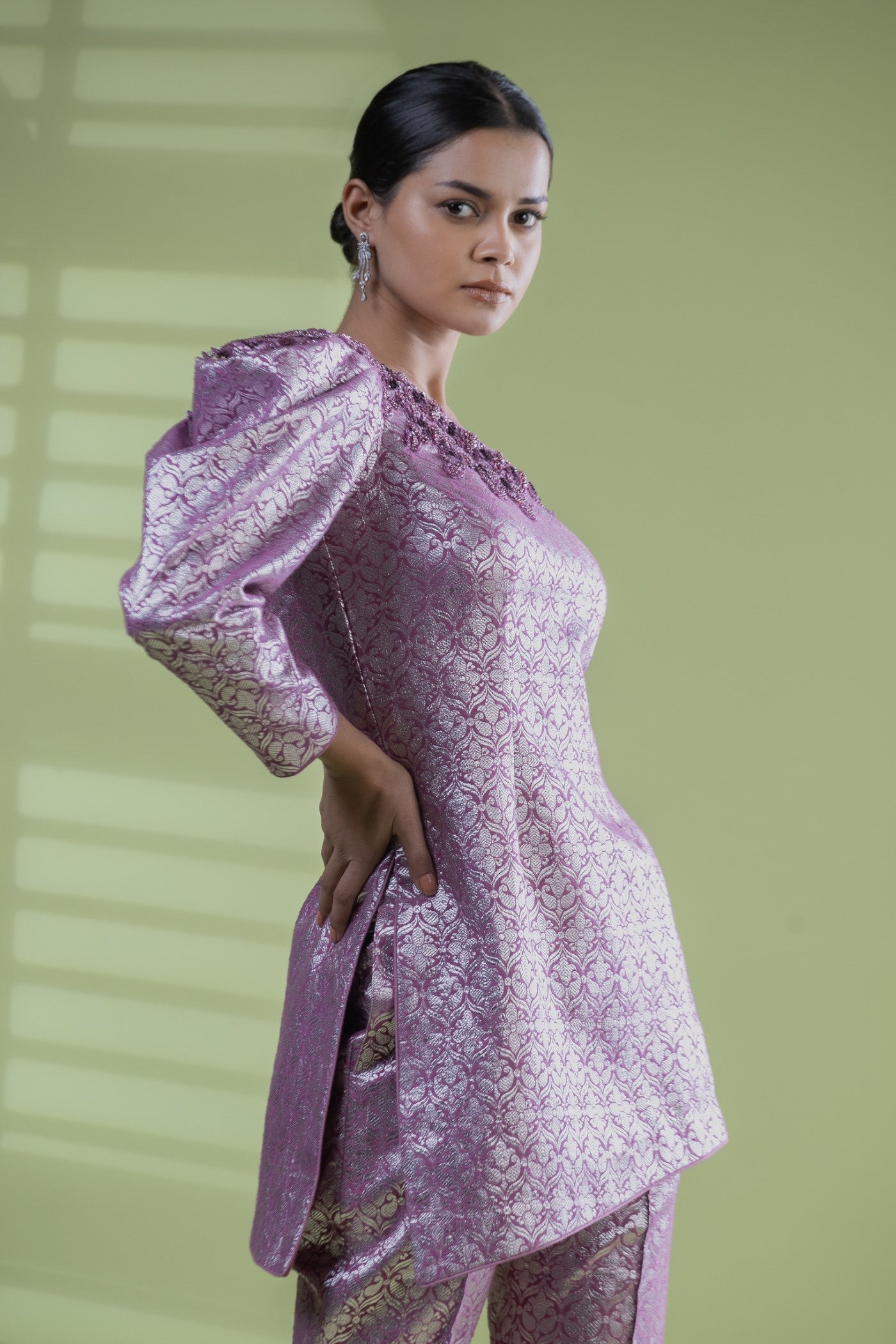 Pink brocade co-ord set