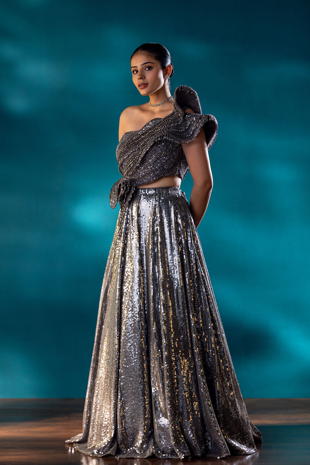 Ashen Allure Gown