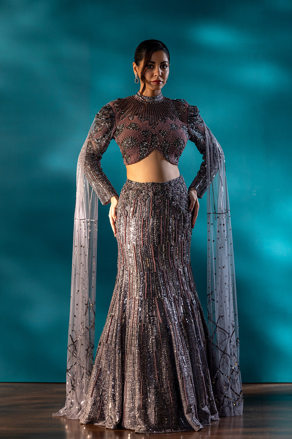 Feathered Whisper Lehenga Set