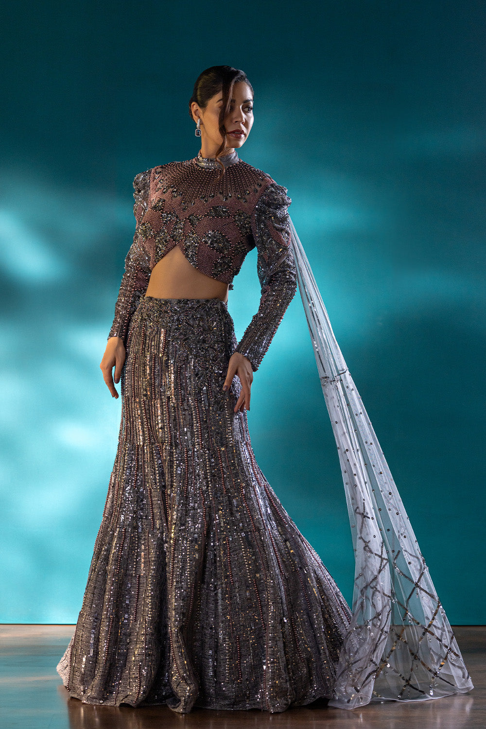 Feathered Whisper Lehenga Set