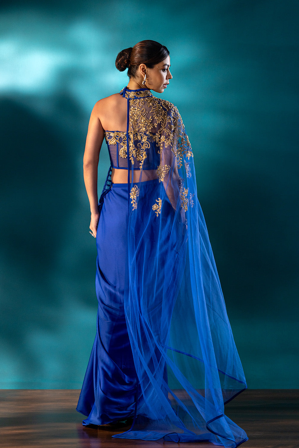 Sapphire Queen Drape Saree