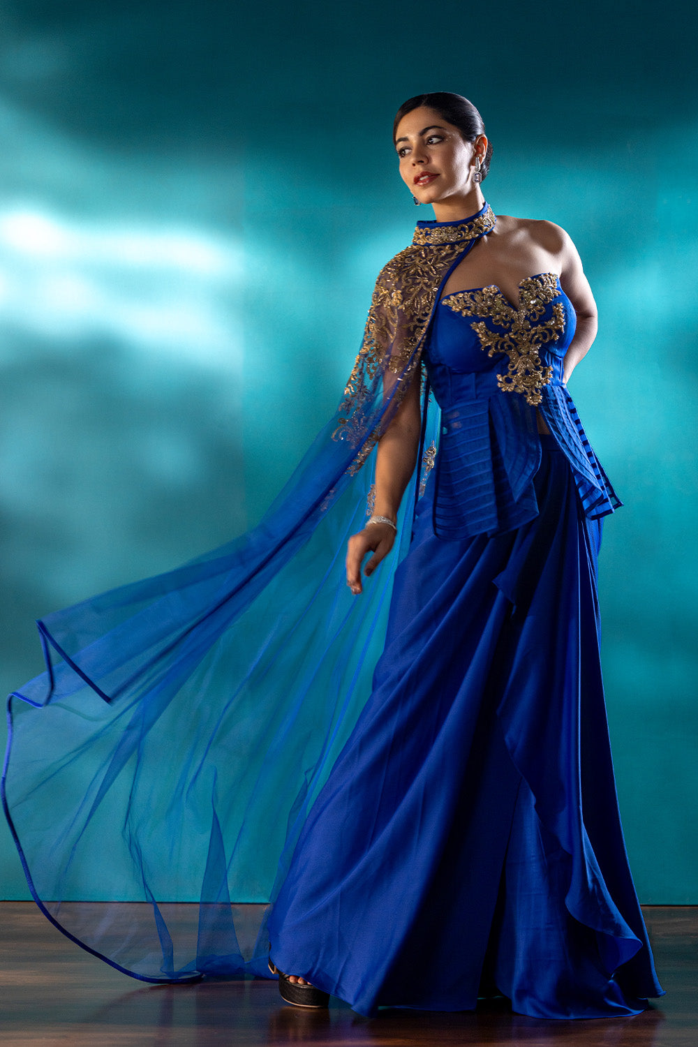 Sapphire Queen Drape Saree