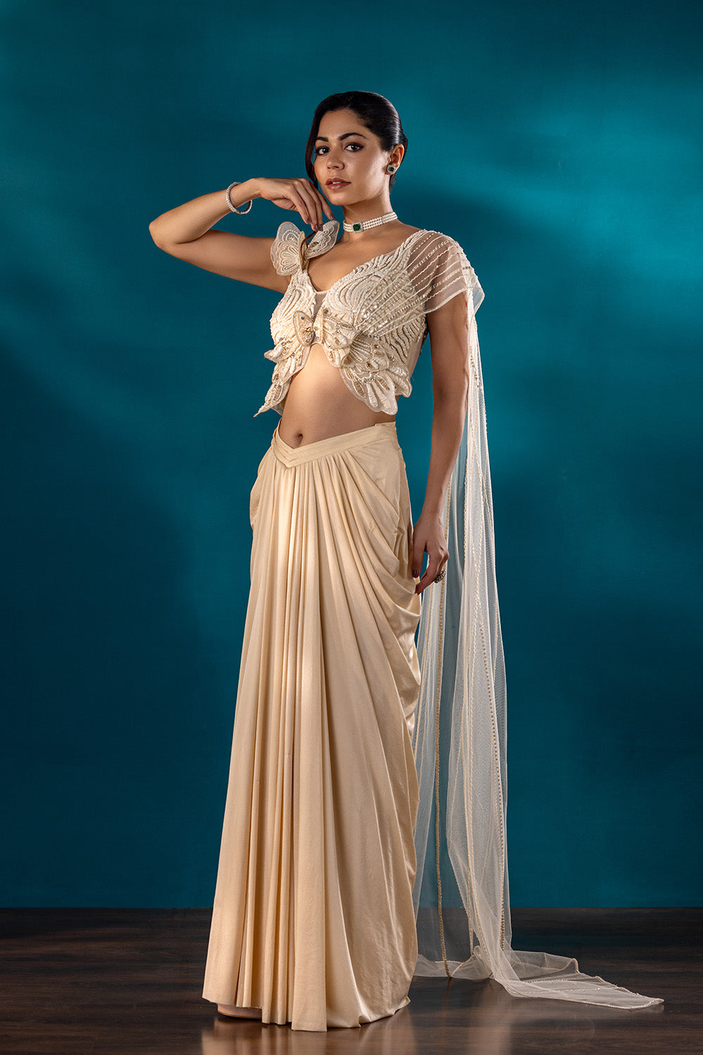 Pearl Drape Saree