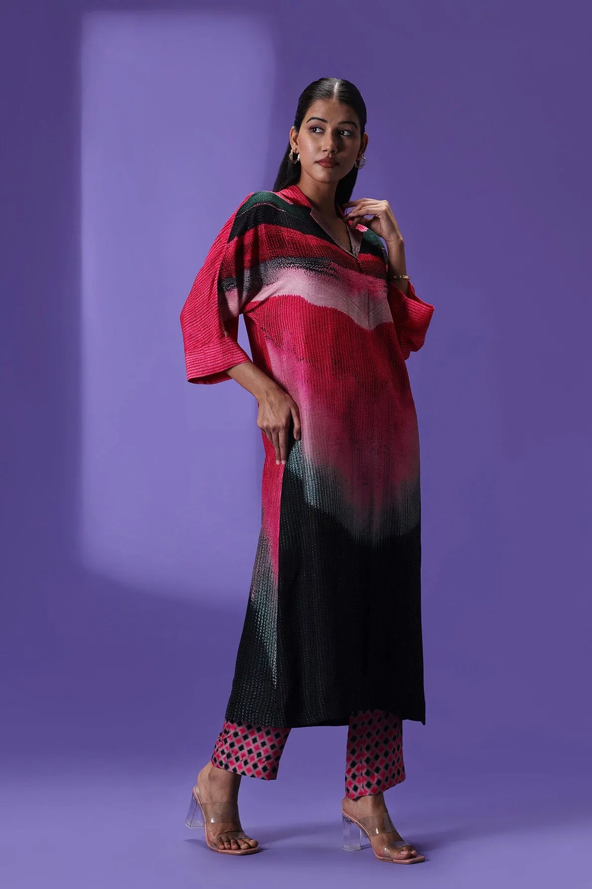 Midnight Blush Long Kurta Set