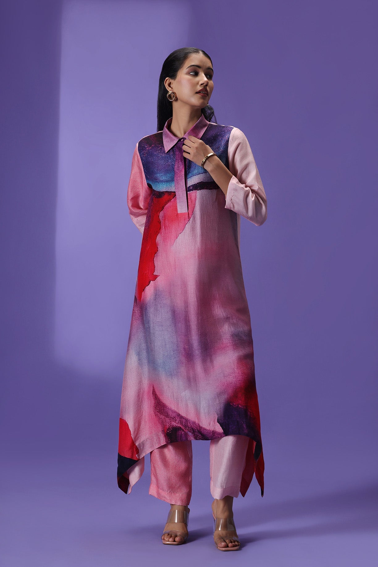 Ethereal Ember Long Kurta set