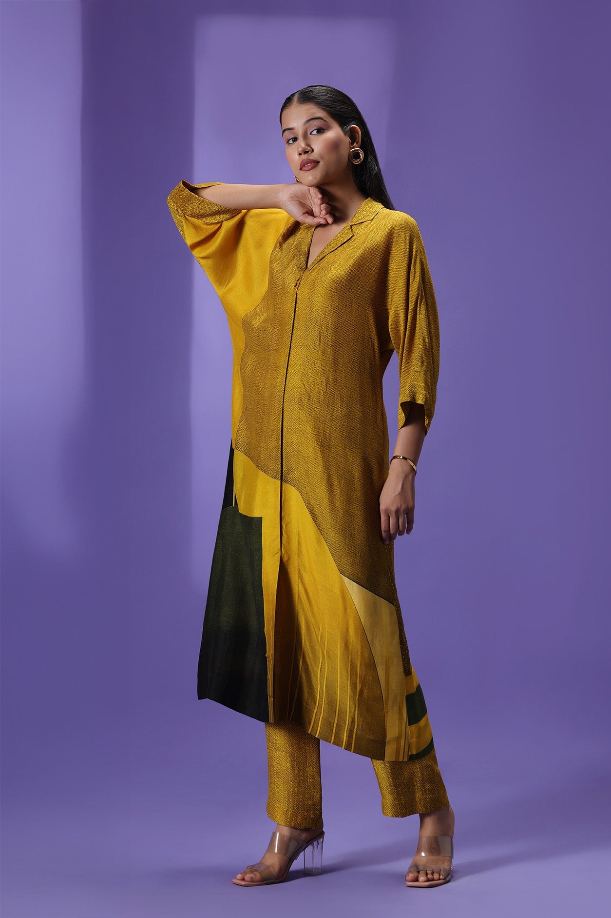 Golden Mirage Long Kaftan set