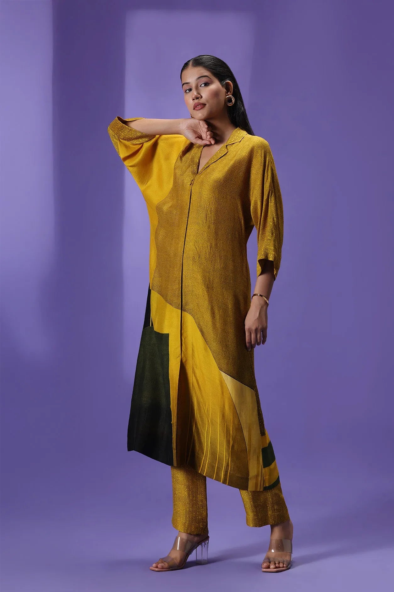 Golden Mirage Long Kaftan set