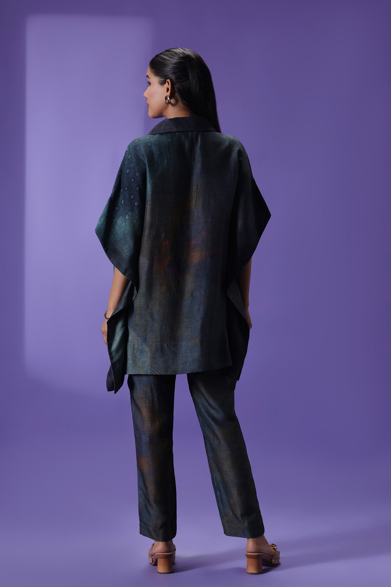 Shadow Drape Short Kaftan set